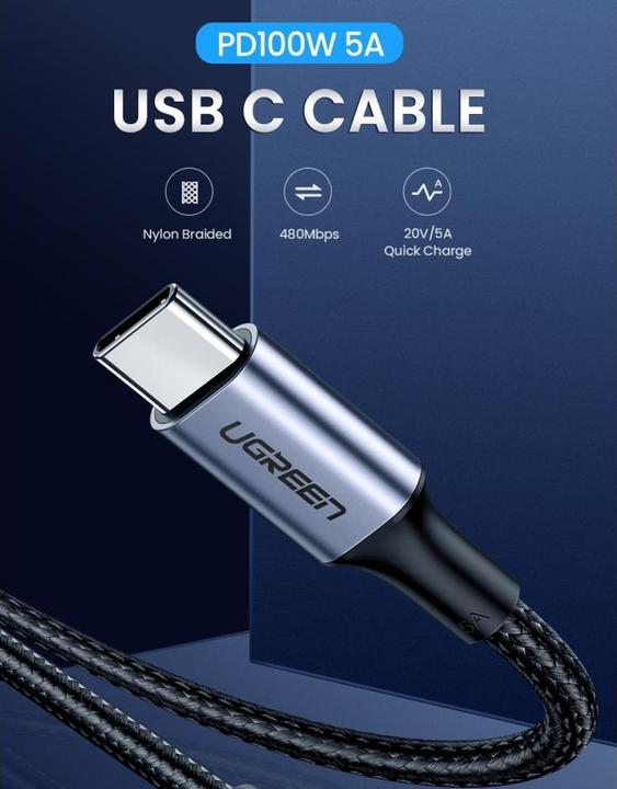 Image du produit Ugreen Câble de charge en nylon titane (2 m, USB 2.0)