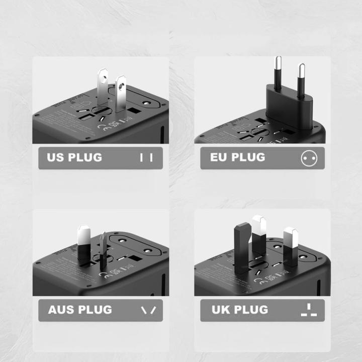 Produktbild Tech-Protect TA200 EU / UK / US / AU-Adapter - schwarz