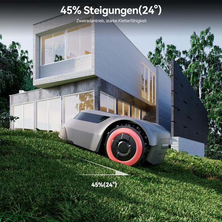 Actual product image Redroad robotic lawnmower,smart robot lawnmower,C-TOF technology intelligent route planning,500m²,APP (500 m²)