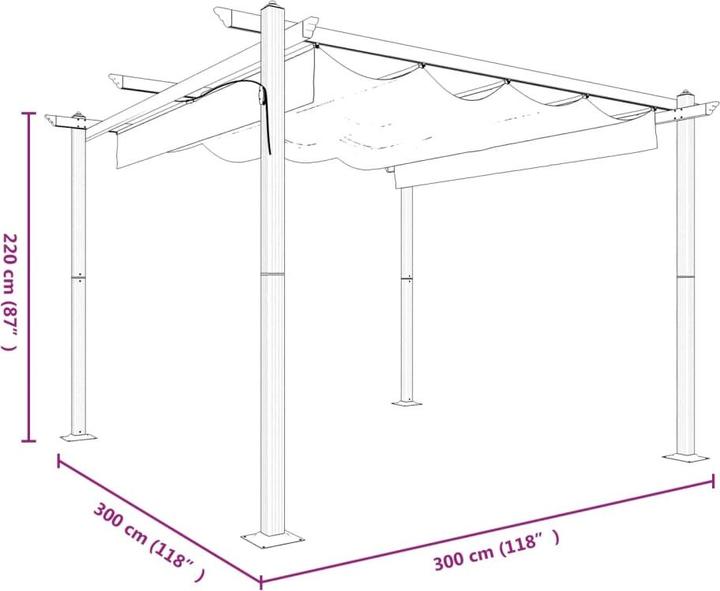 Produktbild vidaXL Vassily (300 cm, 300 cm)