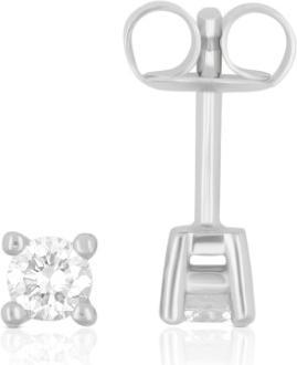 Actual product image Muau Stud earrings 4-handle setting (White gold 750)