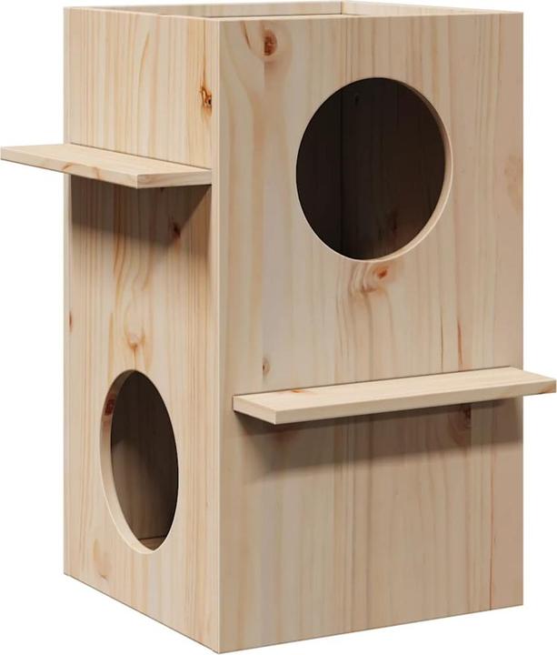 Actual product image VidaXL Cat house 43x43x60 cm solid pine wood (Cat)