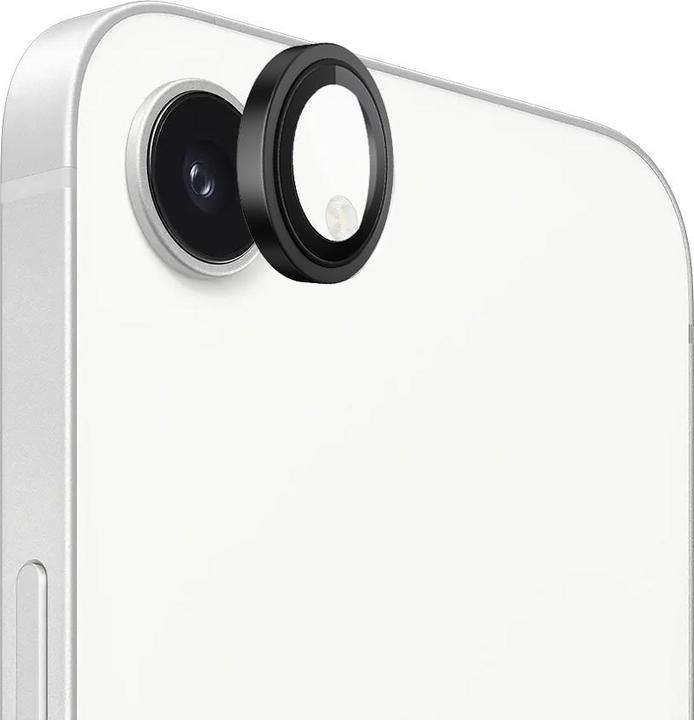 Actual product image Blueo - Original Metal Frame Lens Protector - iPhone 16e - Black (Apple iPhone 16e)