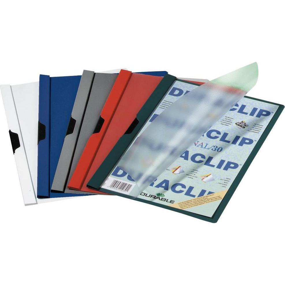 Durable, Mappe, 25 Klemmhefter DURACLIP farbsortiert (A4, 25 x)