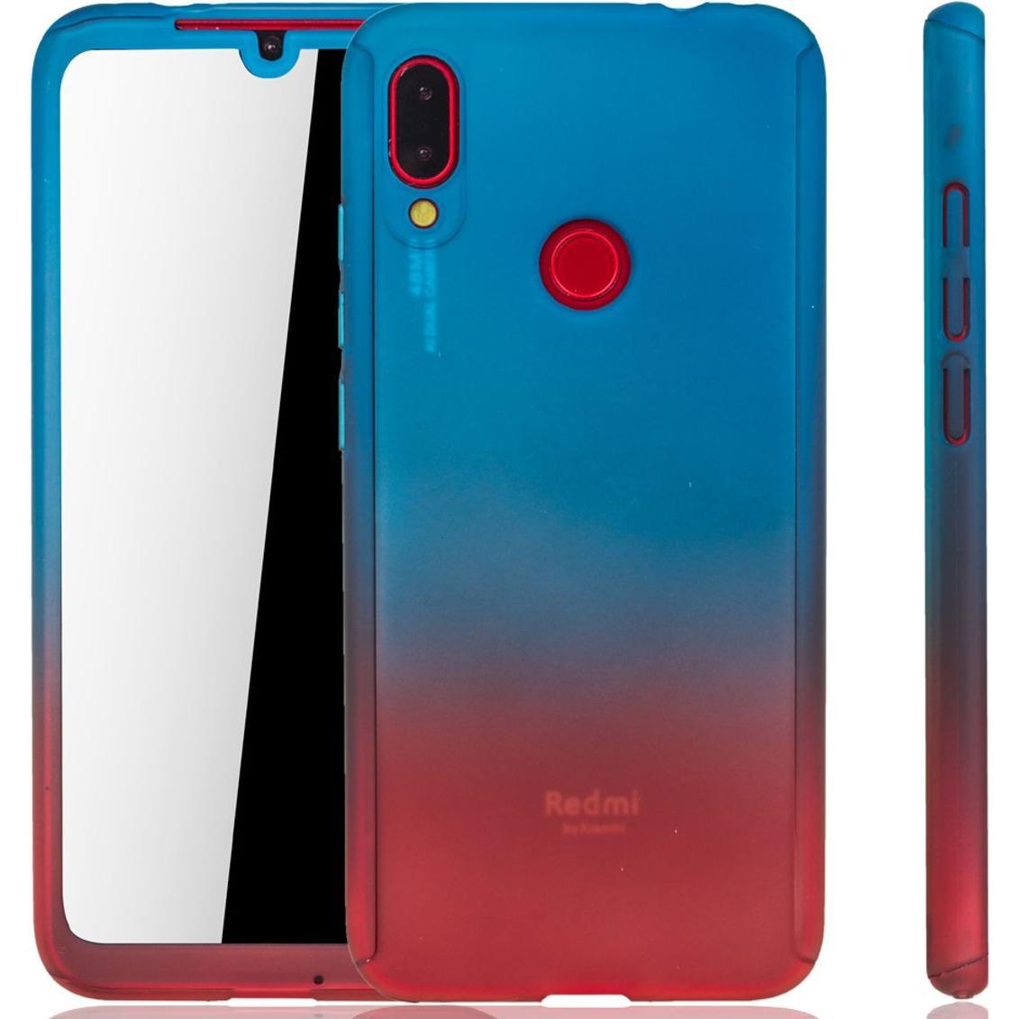 König Design Hülle Handy Schutz für Xiaomi Redmi Note 7 / Redmi Note 7 Pro Case Cover 360 Rot (Xiaomi Redmi Note 7, Xiao...