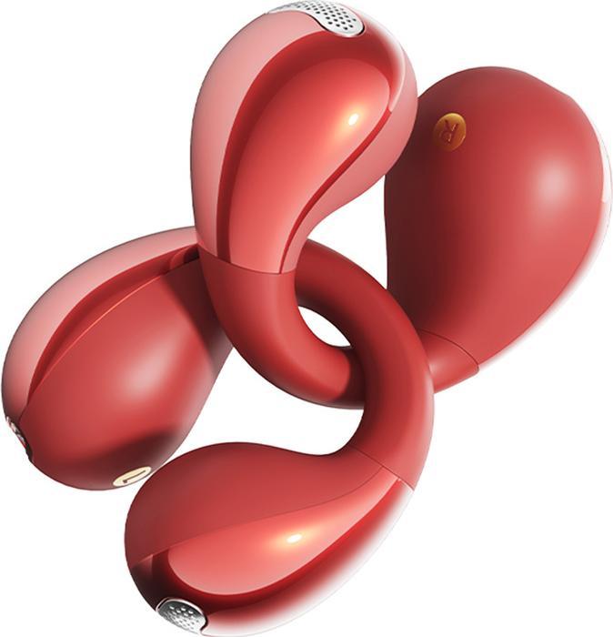 Actual product image QCY Crossky Clip C30S Headphones (red) (No noise cancellation, 40 h, Wireless)