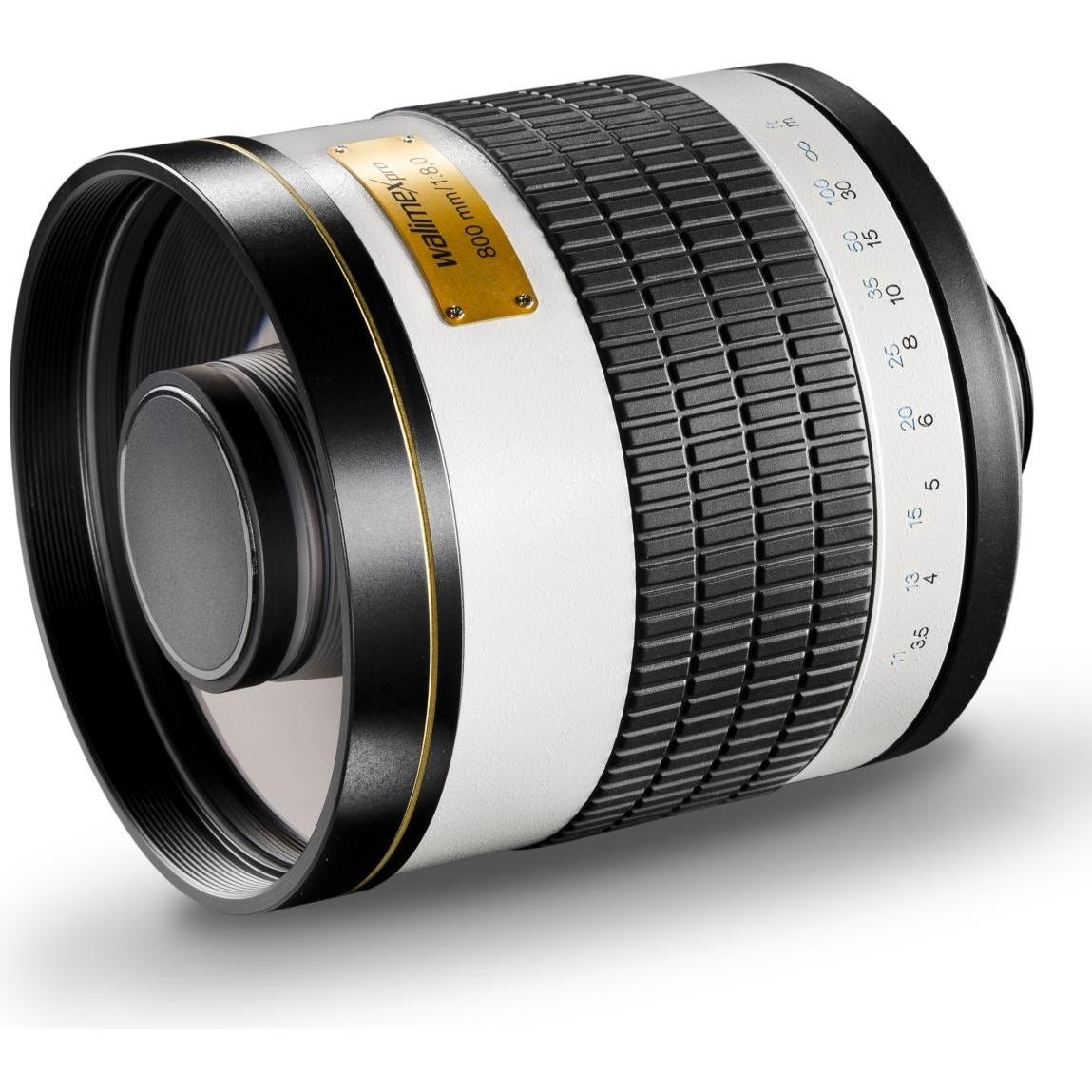 Walimex 800/8,0 DSLR Spiegel Canon M (Canon EF-M, APS-C / DX, Vollformat), Objektiv, Weiss, Schwarz
