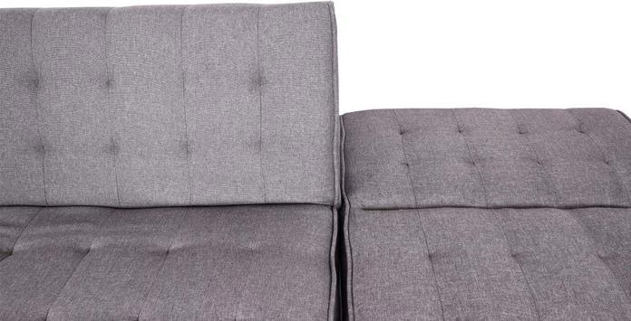 Actual product image Swisshandel24 Corner sofa HWC-K38, sofa folding, reclining surface left/right, fabric/textile solid wood FSC (Corner sofa)