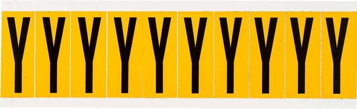 Actual product image Brady 1534-Y Self Adhesive Label Rectangle Durable Black - Yellow 10pcs e