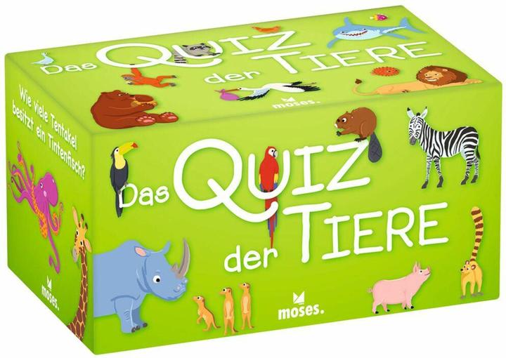 Produktbild Magni 90153 Quiz, Kinder Wissensquiz mit 100 spannenden Tierfragen, Wissensspiel über das Reich der (Deutsch)