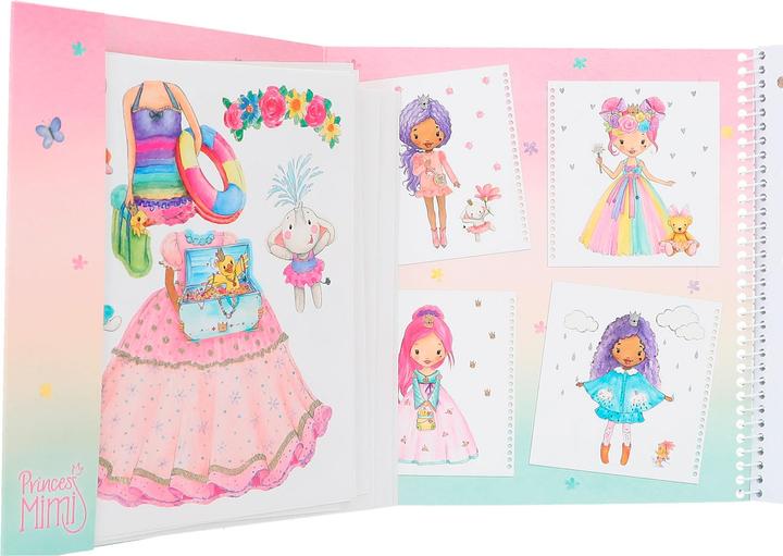 Produktbild Magni Depesche 12462 Princess Mimi Dress me up - Stickerbuch mit 24 Seiten zum Designen schicker Prinzessi