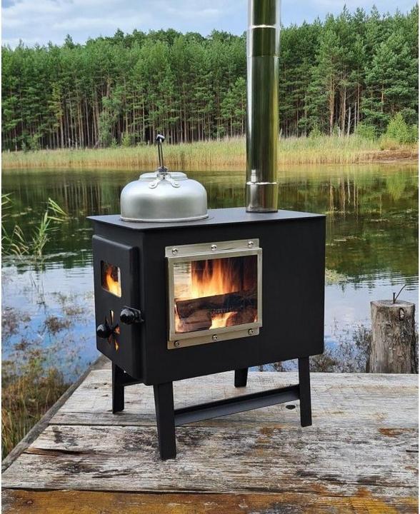 Avetoe 3-Scheiben-Gartenofen mit Herdplatte und Zeltofen