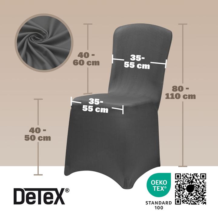 Produktbild Detex Stuhlhussen 4er Set (55 x 55 x 110 cm)