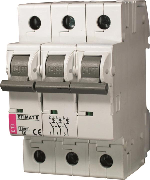 Actual product image Eti Polam circuit breaker ETIMAT 6 3p 6kA B20 - 002115517