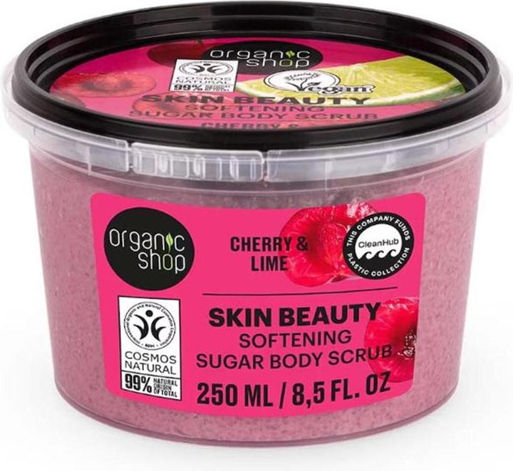 Organic Shop Skin Beauty Softening Sugar Body Scrub Cherry & Lime 250ml (250 ml)