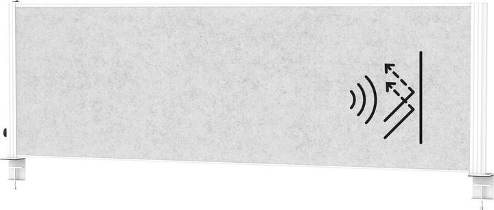 Actual product image Maul Desktop partition MAULconnecto Uplight 160x50cm Acoustic h.gr/ws (160 x 50 cm)