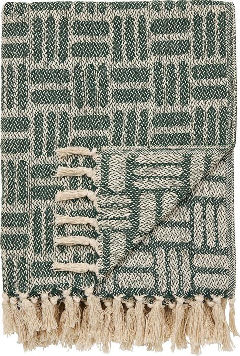 Actual product image House Nordic Decke Adana Plaid 130 x 180 cm, Grün (180 x 130 cm)