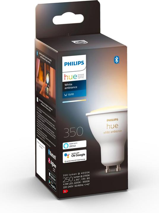 Immagine prodotto Philips Hue Tonalità Bianco Ambiente BT (GU10, 5 W, 350 lm, 1 x, G)
