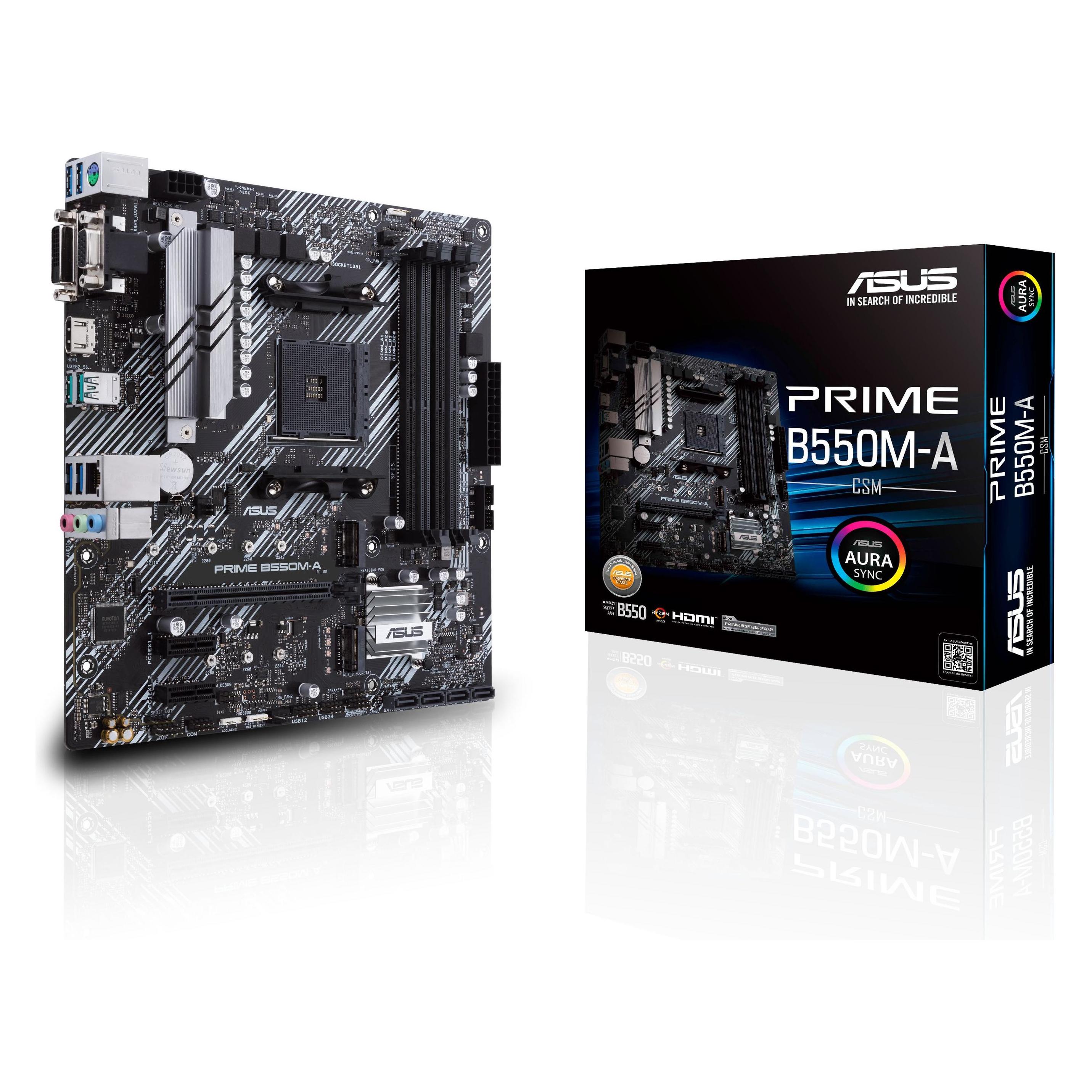 ASUS PRIME B550M-A/CSM (AM4, AMD B550, mATX), Mainboard