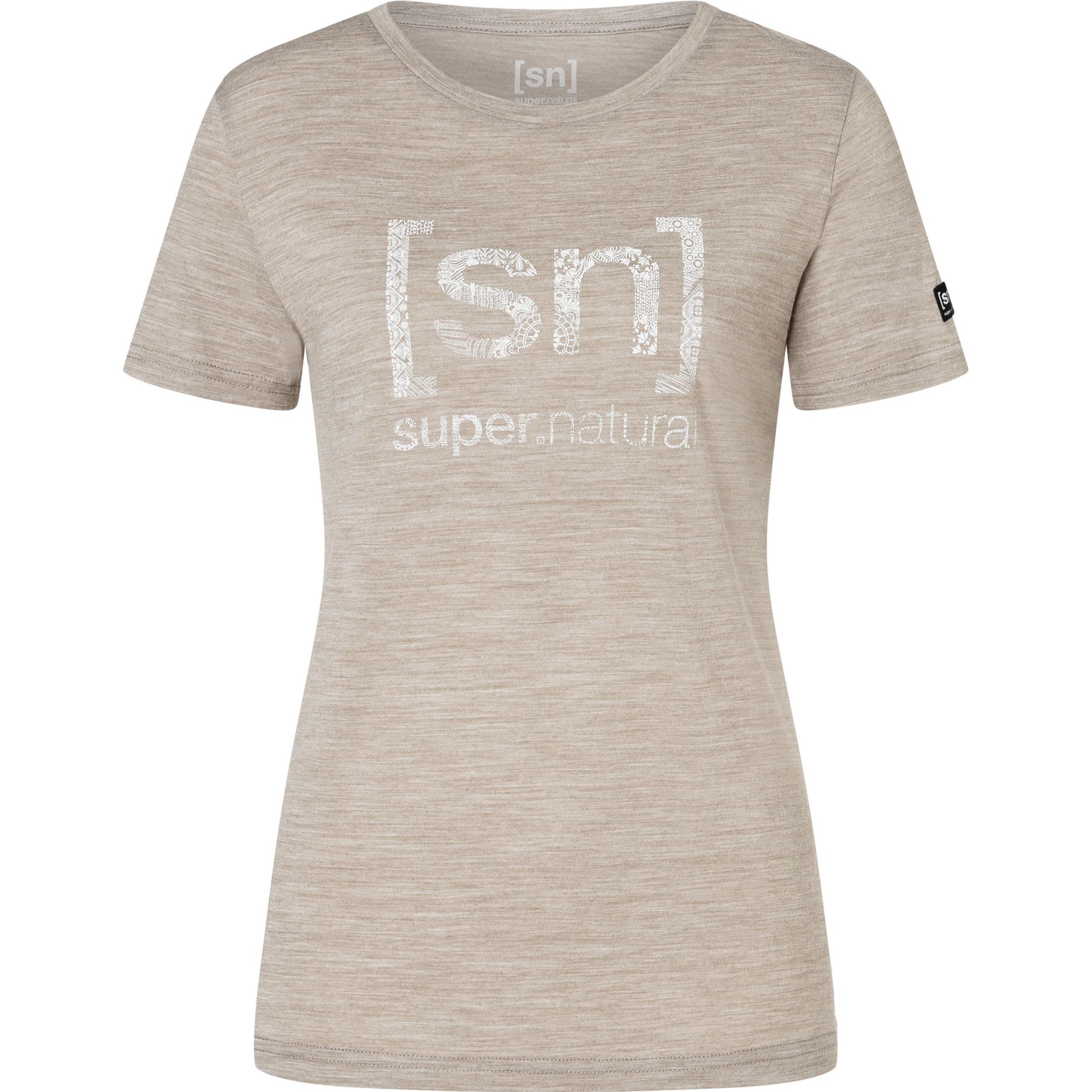 Super Natural, Damen, Funktionsshirt, Women's Arabesque Tee (XL), Beige, XL