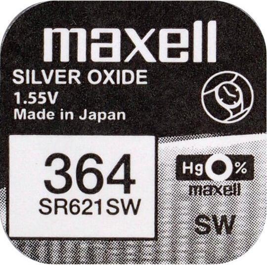 Actual product image Maxell 364 / SR621SW (1 pcs., SR60, 23 mAh)
