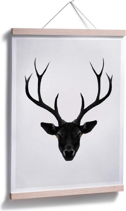 Image du produit Trenddeko The Black Deer - Le cerf noir (30 x 40 cm)