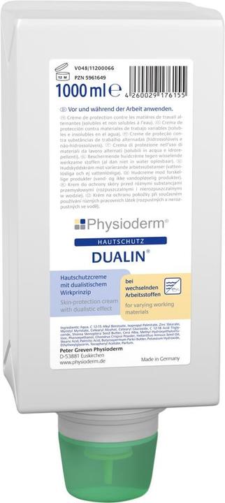 Actual product image PGP Physioderm Dualin skin protection cream 1000 ml folding bottle (1000 ml)