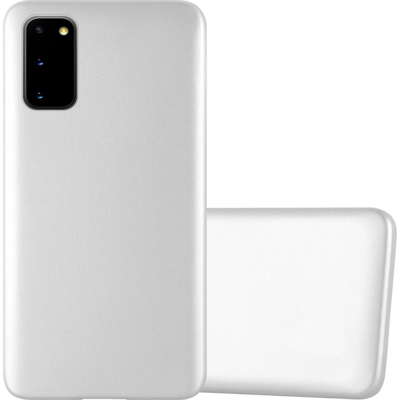 Cadorabo TPU Matt Metallic Cover (Samsung Galaxy S20+), Smartphone Hülle, Silber