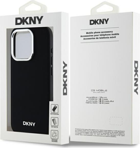 Actual product image DKNY DKHMP15XPSCMCLK iPhone 15 Pro Max 6.7" czarny/black hardcase Plain Logo MagSafe (Apple iPhone 15 Pro Max)