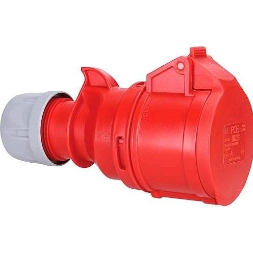 Thumbnail - PCE, Netzstecker + Netzkupplung, CEE Kupplungssteckdose mit Deckel 400V 16A IP44 215-6