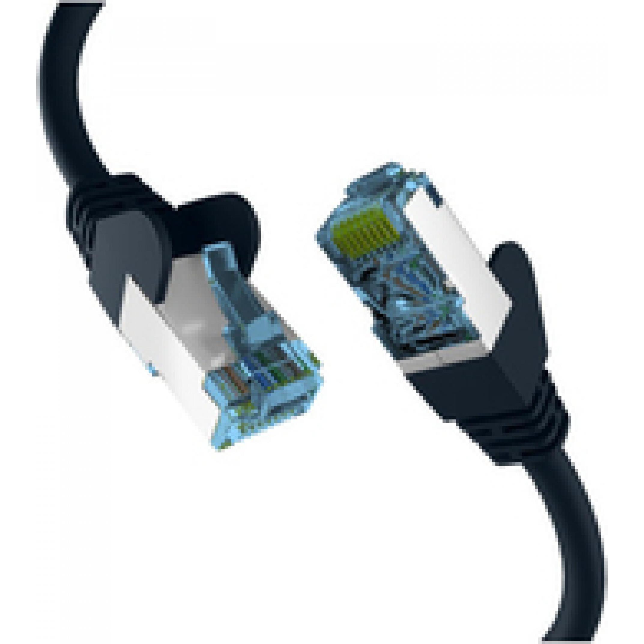 M-Cab CAT7 BLACK 25M RAW CABLE RJ45 (S/FTP, CAT7, 25 m), Netzwerkkabel