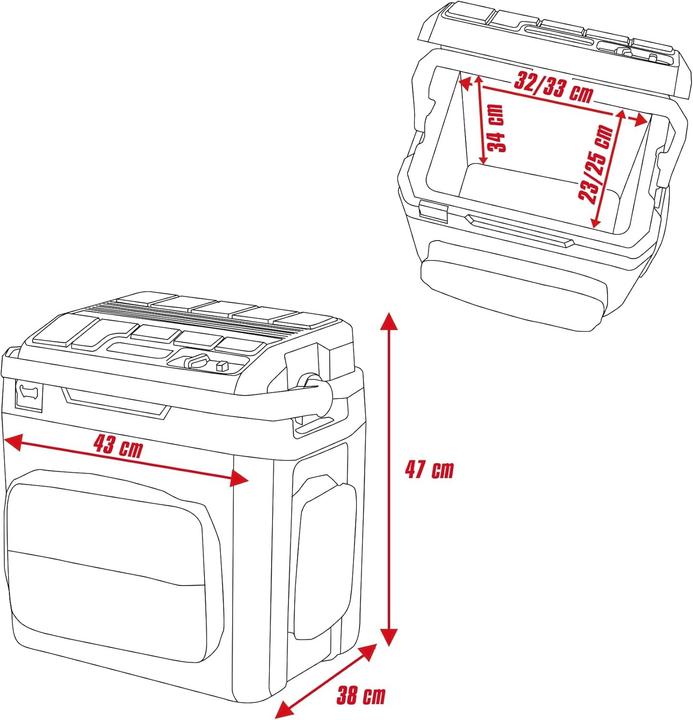 Actual product image Einhell Kühlbox TE-COL 18/27 Li-Solo (27 l)