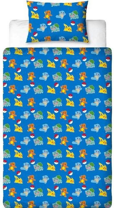 Produktbild Pokémon - Parure de lit en microfibre Pikachu et Starter 1G V (140x200cm + 63x63cm)