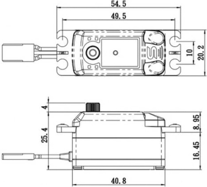 Actual product image Savöx Low Profile Servo SC-1251MG+ Digital, Metal Gear, 9 kg