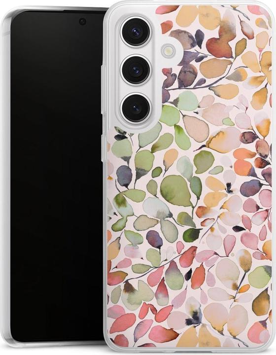 DeinDesign Slim Case fr Samsung Galaxy S24 Silikon Hlle Ultra Dnn  Handyhlle Eukalyptus Muster Pattern