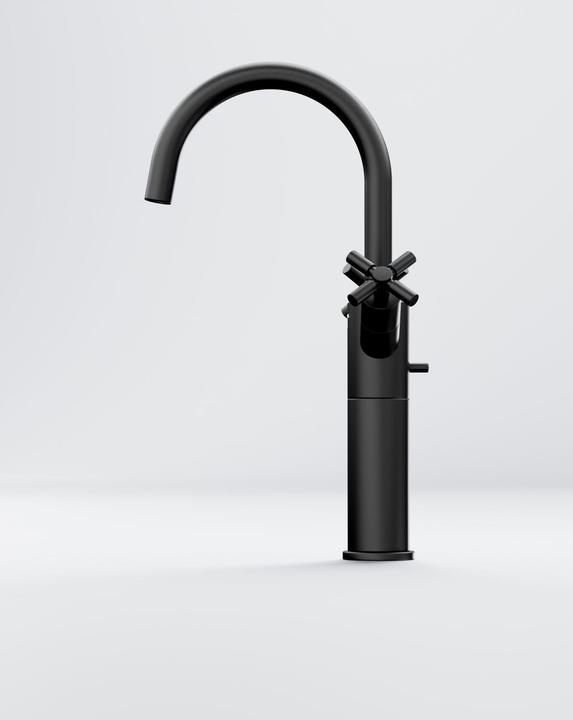 Produktbild Steinberg Serie 250 Waschtischarmatur, hoch, schwenkbar, Zweigriff, mit Ablaufgarnitur, Ausladung 15