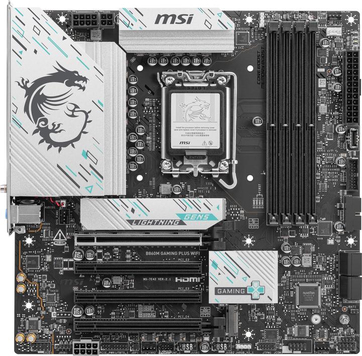Produktbild MSI B860M GAMING PLUS WIFI (LGA 1851, Intel B860, mATX)