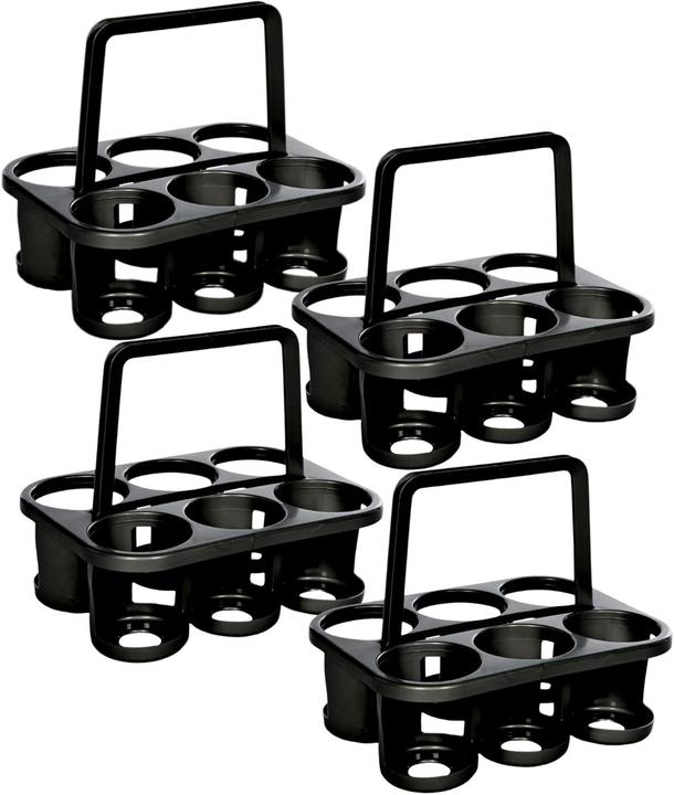 Immagine prodotto Novaliv 4X Flaschenträger für 24 Flaschen - Stabiler Halt - Getränkekorb Kunststoff, Stapelbar, 32x2