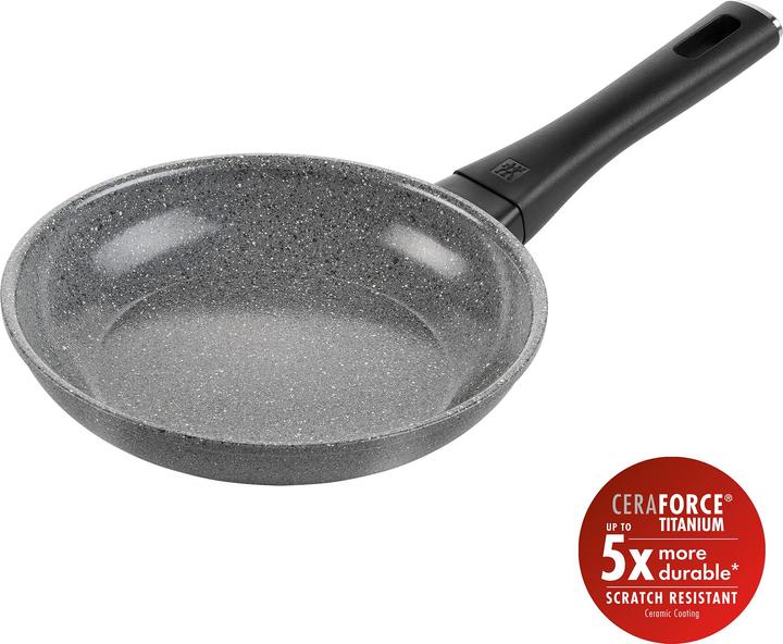 Actual product image Zwilling - Terreno Plus Ceramic Fry Pan - Gray - 20 cm (20 cm, Frying pan, Aluminium)