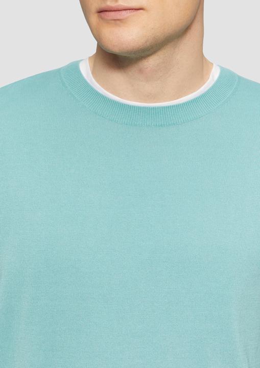 Produktbild S.Oliver Strickpullover Edler Feinstrickpullover aus Baumwollmix mit Rippbündchen (XL)