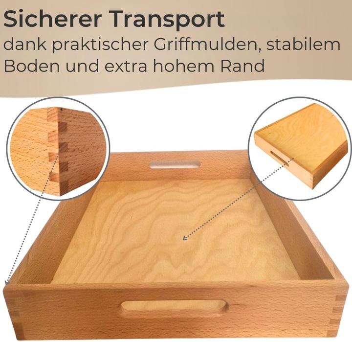 Produktbild Topanbieter 999 Serviertablett mit Griffen extra hoher Rand