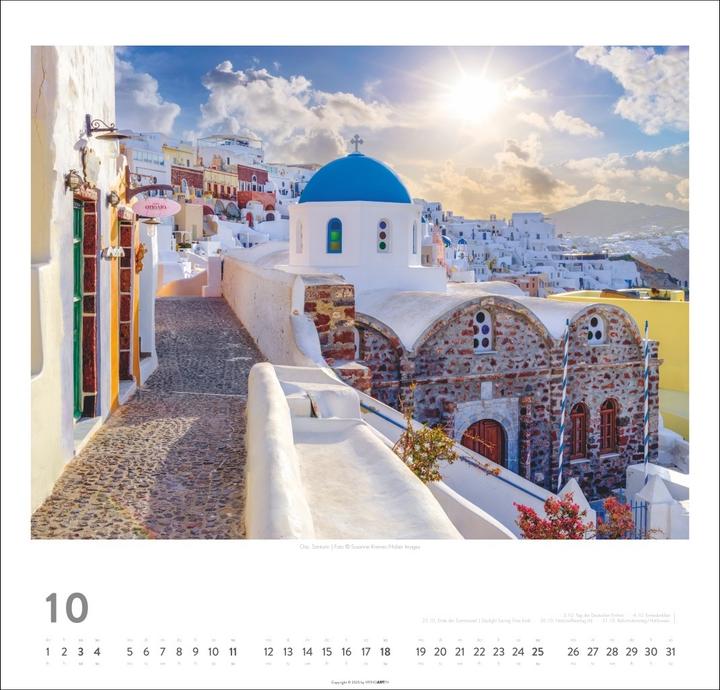 Actual product image Griechische Inseln Kalender 2026 - Im Land der Götter (48 x 46 cm)