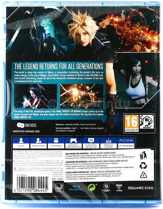 Actual product image Square Enix Final Fantasy VII Remake (PS4, EN)
