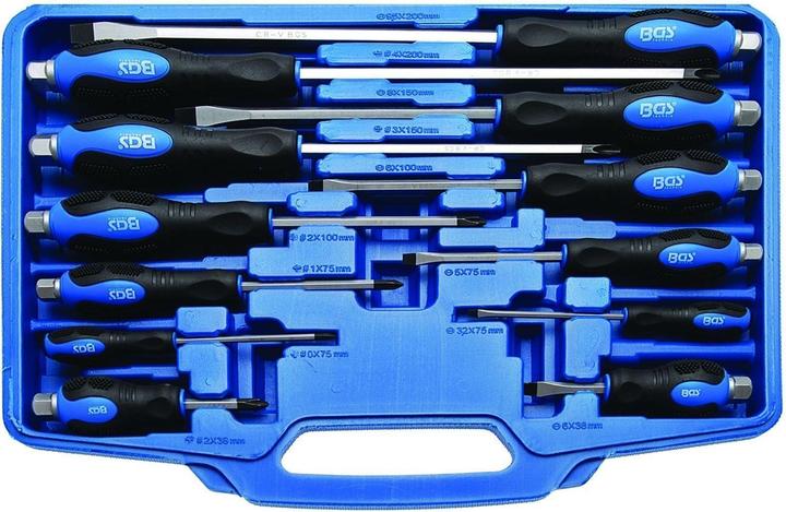 Produktbild BGS Schraubendreher-Satz 12-tlg. (Kreuzschlitz, Schlitz)