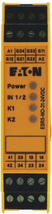 Actual product image Eaton Safety relay ESR5-NO-31-24VDC Operating voltage: 24 V/DC (W x H x D) 22.5 x 99 x 114.5mm