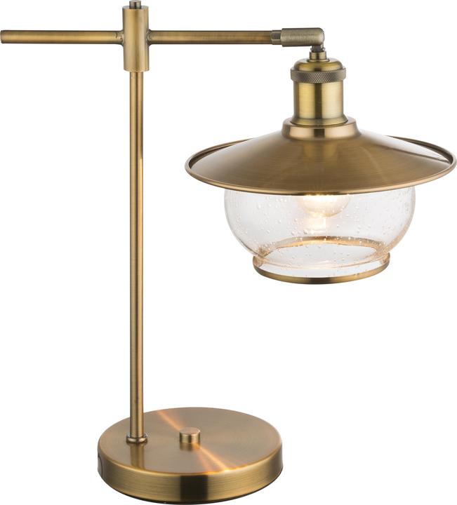 Actual product image Globo NEVIS table lamp, bronze-coloured metal, glass, 69030T (E27)