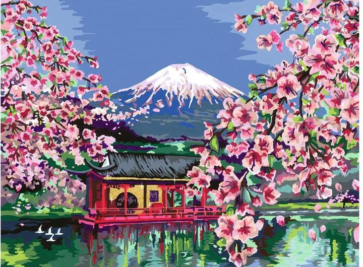 Actual product image Ravensburger CreArt Japanese Cherry Blossom