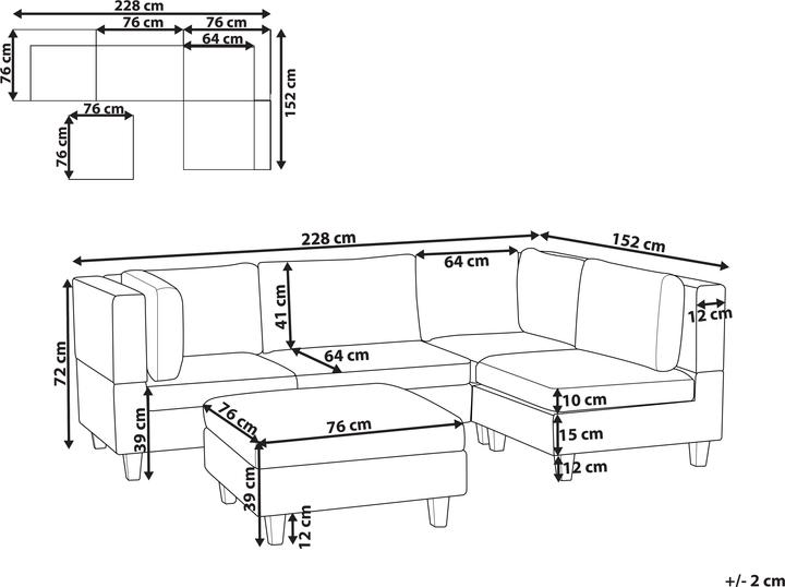 Image du produit Beliani Unstad (Canapé d'angle)