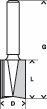 Actual product image Bosch Professional Zubehör Grooving cutter, 1/4-inch, D1 6.35 mm, L 15.7 mm, G 48 mm. For hand routers