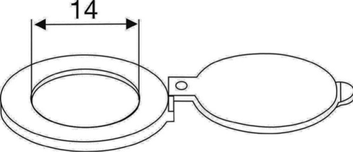Actual product image BMB Striker for door peephole brass chrome-plated inner Ø 14 mm